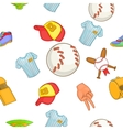 baseball pattern cartoon style vector image