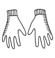 hand gloves doodle icon protection equipment vector image vector image