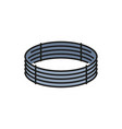 round stainless steel wire isolated metal gauge vector image