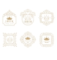 set of elegant monogram design vector image vector image