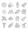 space line icon set vector image
