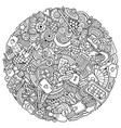 casino hand drawn funny doodles vector image