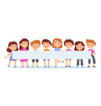 children holding empty poster little boys vector image vector image
