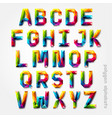 polygon alphabet colorful font style vector image vector image
