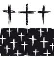 seamless pattern with grunge crosses vector image