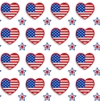 american seamless pattern with hearts and stars vector image