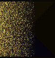 black background with gold sparklers vector image