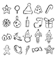 christmas icon of background hand painted vector image
