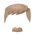 hairstyles beard and hair face cut mask flat vector image vector image