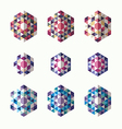 ornamental mosaic logo template set symbols icons vector image vector image