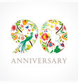 90 anniversary folk logo vector image vector image