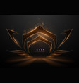 abstract black and gold ornate frame template vector image