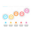 gear infographic production progress development vector image
