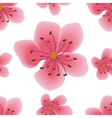 seamless pattern with sakura flowers vector image vector image