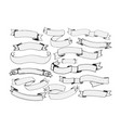 vintage banners set - of ribbons each vector image