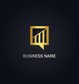 chart business finance gold logo vector image