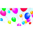 color glossy balloons isolated on blue vector image vector image