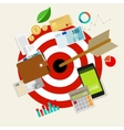 financial money business target purpose plan vector image