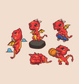 flying dragon cool dragon skateboard dragon vector image