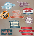 retro quality labels vector image