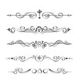 set hand drawn text dividers vignettes vector image vector image