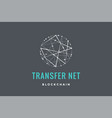 logo for blockchain technology vector image