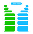 message bubbles for text chat sms mms speech box vector image vector image