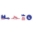 idaho real estate agency us realty emblem icon set vector image vector image