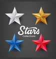 stars colorful collection design on black vector image