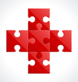 red puzzle vector image