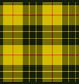 scottish plaid black bands on yellow macleod vector image vector image