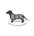 dachshund logo vector image vector image