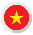 flag vietnam round shape icon on white vector image