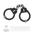 icon handcuffs vector image