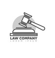 law company office monochrome logotype with judges vector image