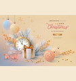 christmas and new year background vector image vector image