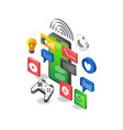 digital technology transformation smartphone vector image vector image