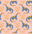 dinosaur childish cartoon groovy doodle boho vector image
