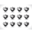 shields with crowns vector image vector image