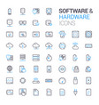 simple and clean line software hardware vector image vector image