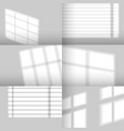 window shadows realistic overlay shadow effect vector image vector image