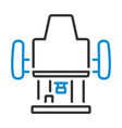 plunger milling cutter icon vector image