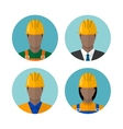set of builders avatars vector image vector image