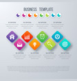 square infographics with icons vector image