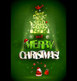 abstract fir tree forming from letters and symbols vector image