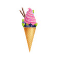 berry ice cream composition vector image