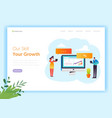digital marketing technology landing page vector image vector image