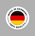 made in germany circle german flag label icon vector image vector image
