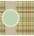 wallace tartan vintage card background eps 8 vector image