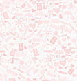 doodle seamless love pattern vector image
